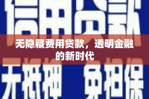 沙依巴克无隐藏费用贷款，透明金融的新时代