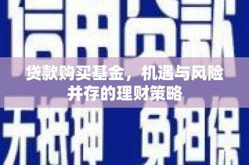 沙依巴克贷款购买基金，机遇与风险并存的理财策略