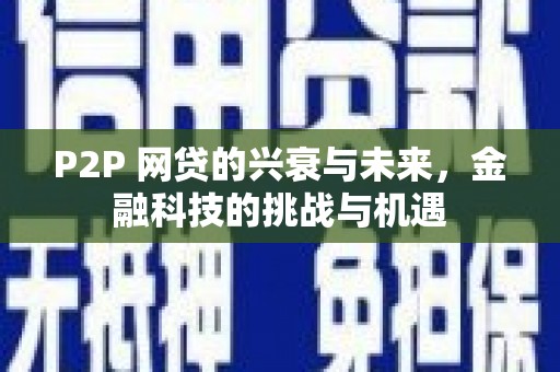 沙依巴克P2P 网贷的兴衰与未来，金融科技的挑战与机遇