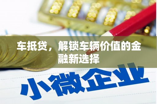 沙依巴克车抵贷，解锁车辆价值的金融新选择