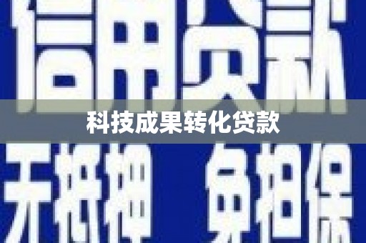 沙依巴克科技成果转化贷款