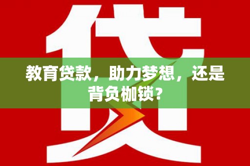沙依巴克教育贷款，助力梦想，还是背负枷锁？