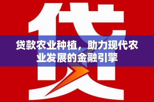 沙依巴克贷款农业种植，助力现代农业发展的金融引擎