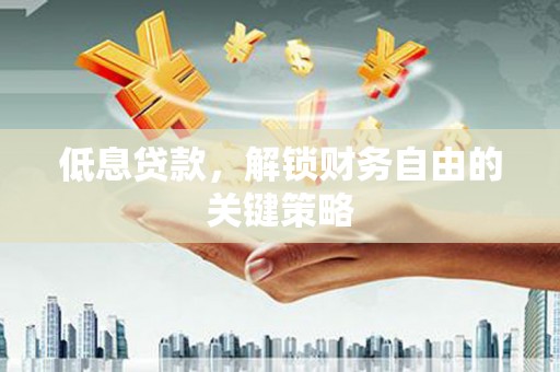 沙依巴克低息贷款，解锁财务自由的关键策略