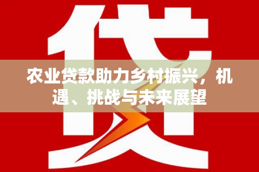 沙依巴克农业贷款助力乡村振兴，机遇、挑战与未来展望