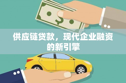 沙依巴克供应链贷款，现代企业融资的新引擎