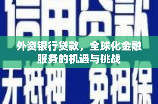 沙依巴克外资银行贷款，全球化金融服务的机遇与挑战