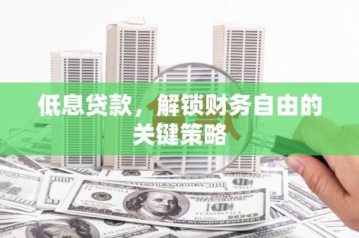 沙依巴克低息贷款，解锁财务自由的关键策略