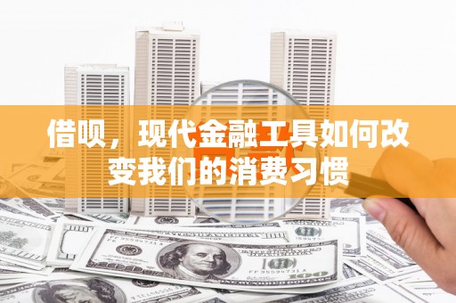 沙依巴克借呗，现代金融工具如何改变我们的消费习惯