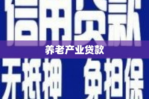 沙依巴克养老产业贷款