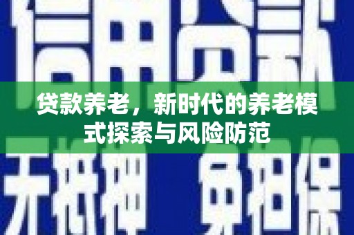沙依巴克贷款养老，新时代的养老模式探索与风险防范